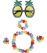 Nessiworld Colorful Pineapple Glasses, Crown, Necklace and Bracelet Set